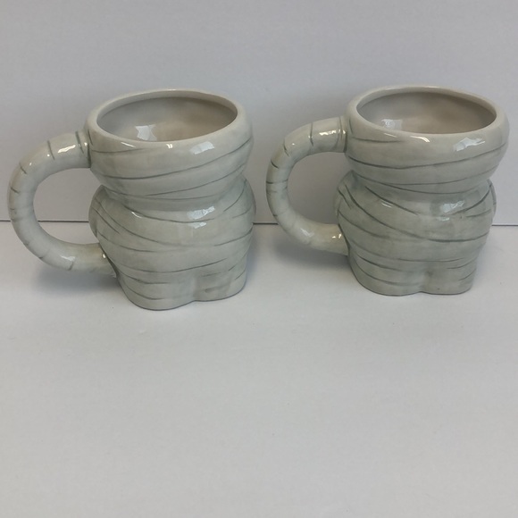NEW Figural Mummy Mug Set Broom and Co.Set of 2 Halloween Holiday Fall - Picture 2 of 5